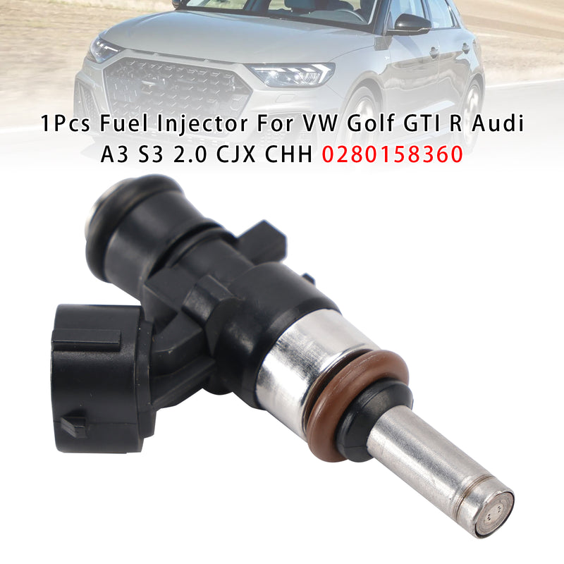 VW Golf GTI R Audi A3 S3 2.0 CJX CHH 0280158360 1PCS Fuel Injector