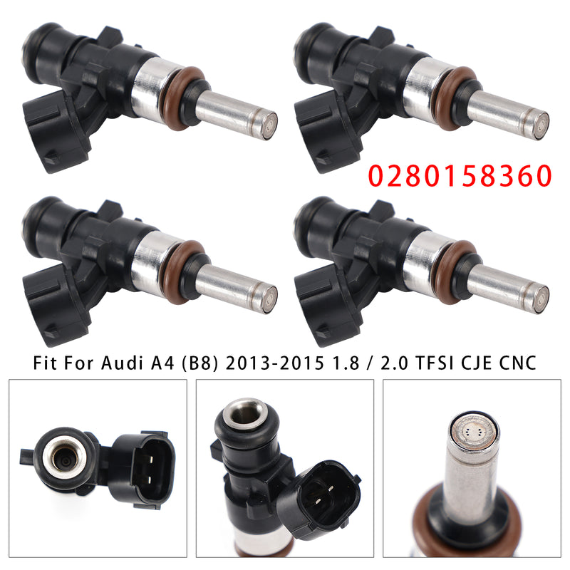 VW Golf GTI R Audi A3 S3 2.0 CJX CHH 0280158360 4PCS Fuel Injector