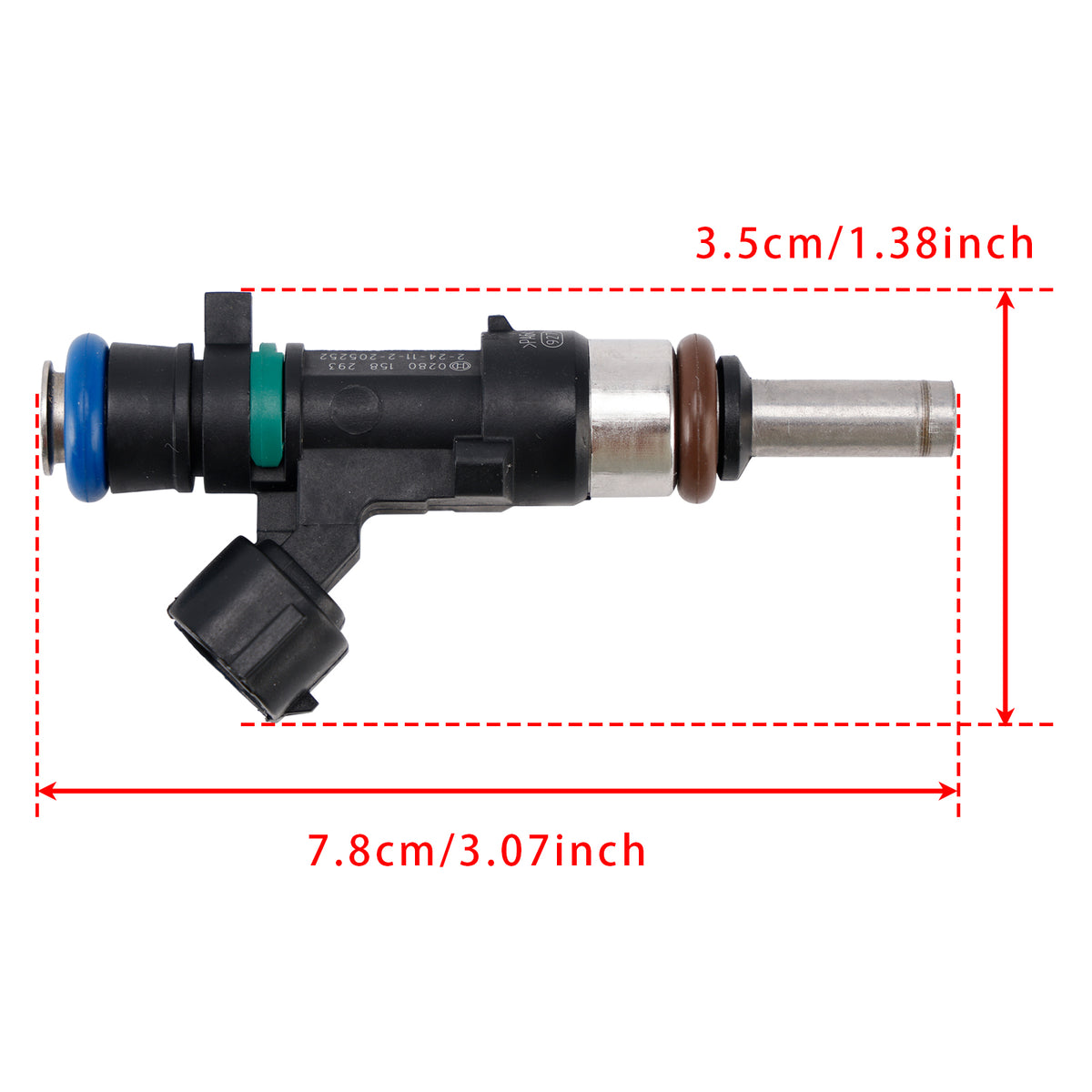 Dacia Logan Sandero Renault Clio Symbol 0.9L 0280158293 1PCS Fuel Injector