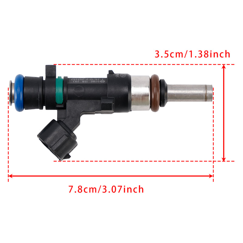 Dacia Logan Sandero Renault Clio Symbol 0.9L 0280158293 1PCS Fuel Injector