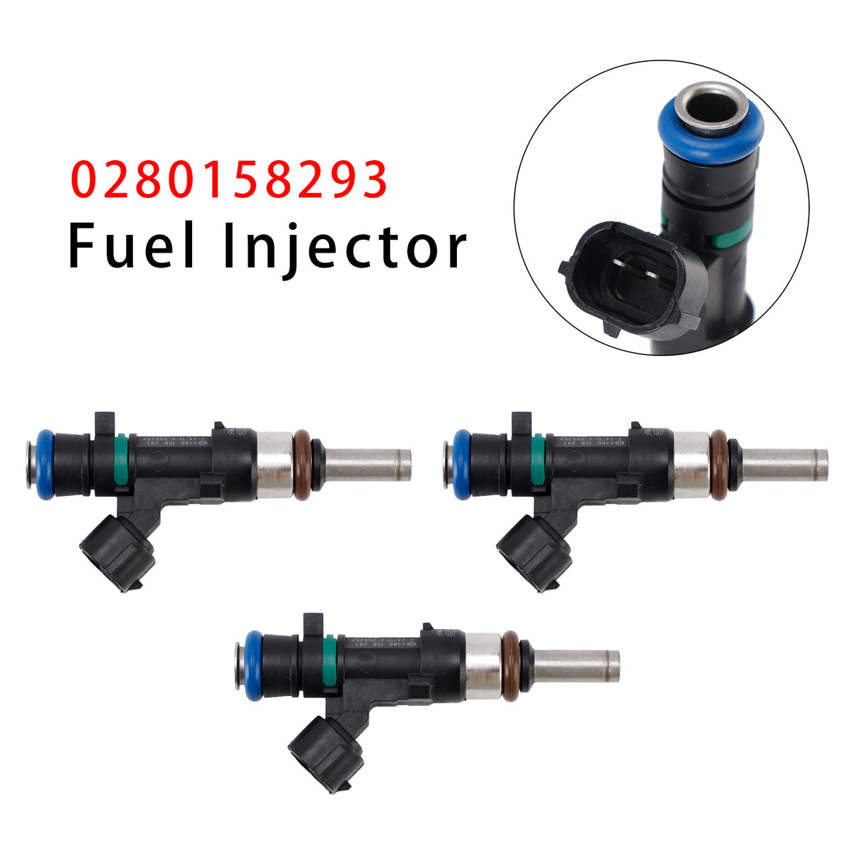 Dacia Logan Sandero Renault Clio Symbol 0.9L 0280158293 3Pcs Fuel Injector