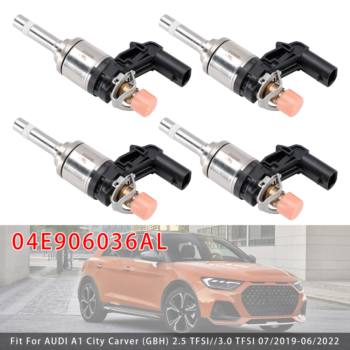 Audi VW SKODA Rapid Octavia Fabia 1.0 TSI 04E906036AL 4PCS Fuel Injector