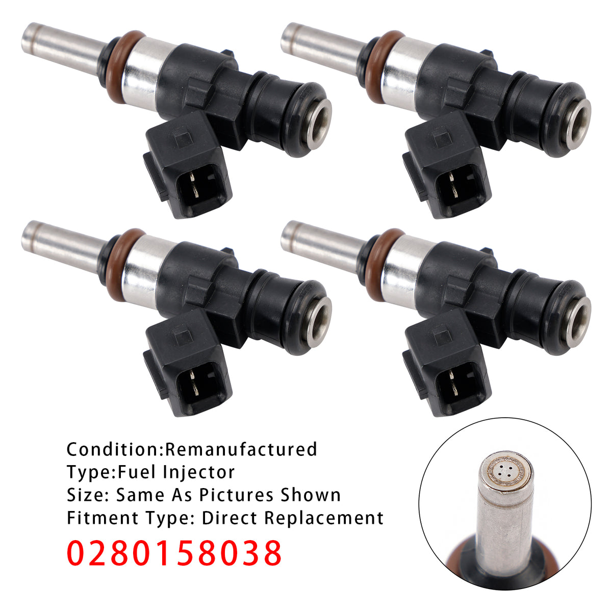 BMW F650 F700 F800 GS R1200 GS/RS/RT 0280158038 4PCS Fuel Injector
