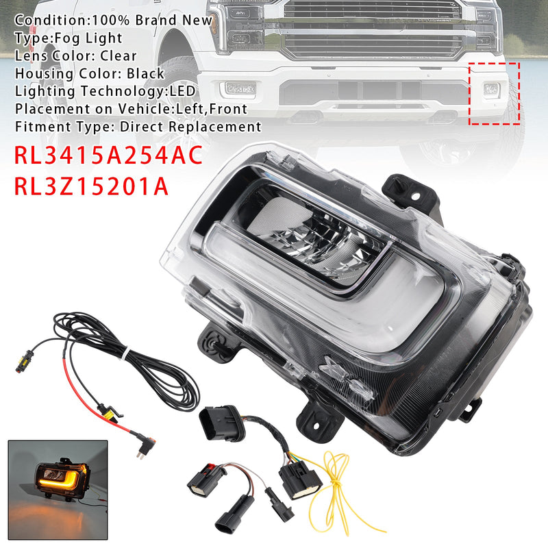 Ford F150 2024-2025 RL3415A254AC RL3Z15201A Driver Side Left LED Front Fog Light Lamp