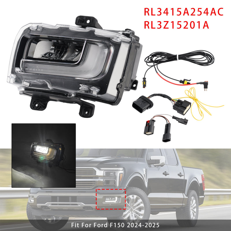 Ford F150 2024-2025 RL3415A254AC RL3Z15201A Driver Side Left LED Front Fog Light Lamp