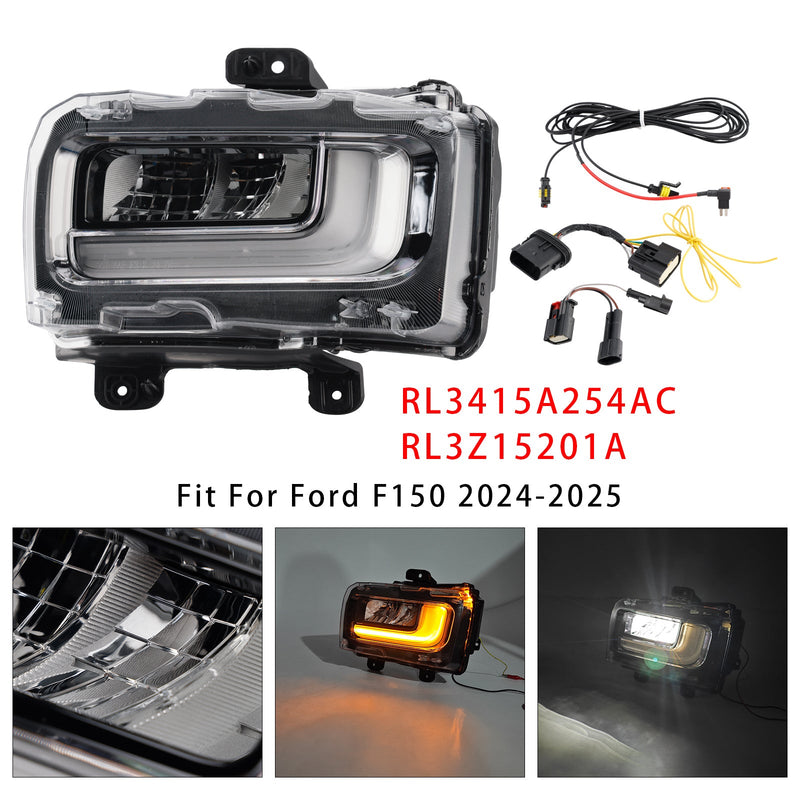 Ford F150 2024-2025 RL3415A254AC RL3Z15201A Driver Side Left LED Front Fog Light Lamp