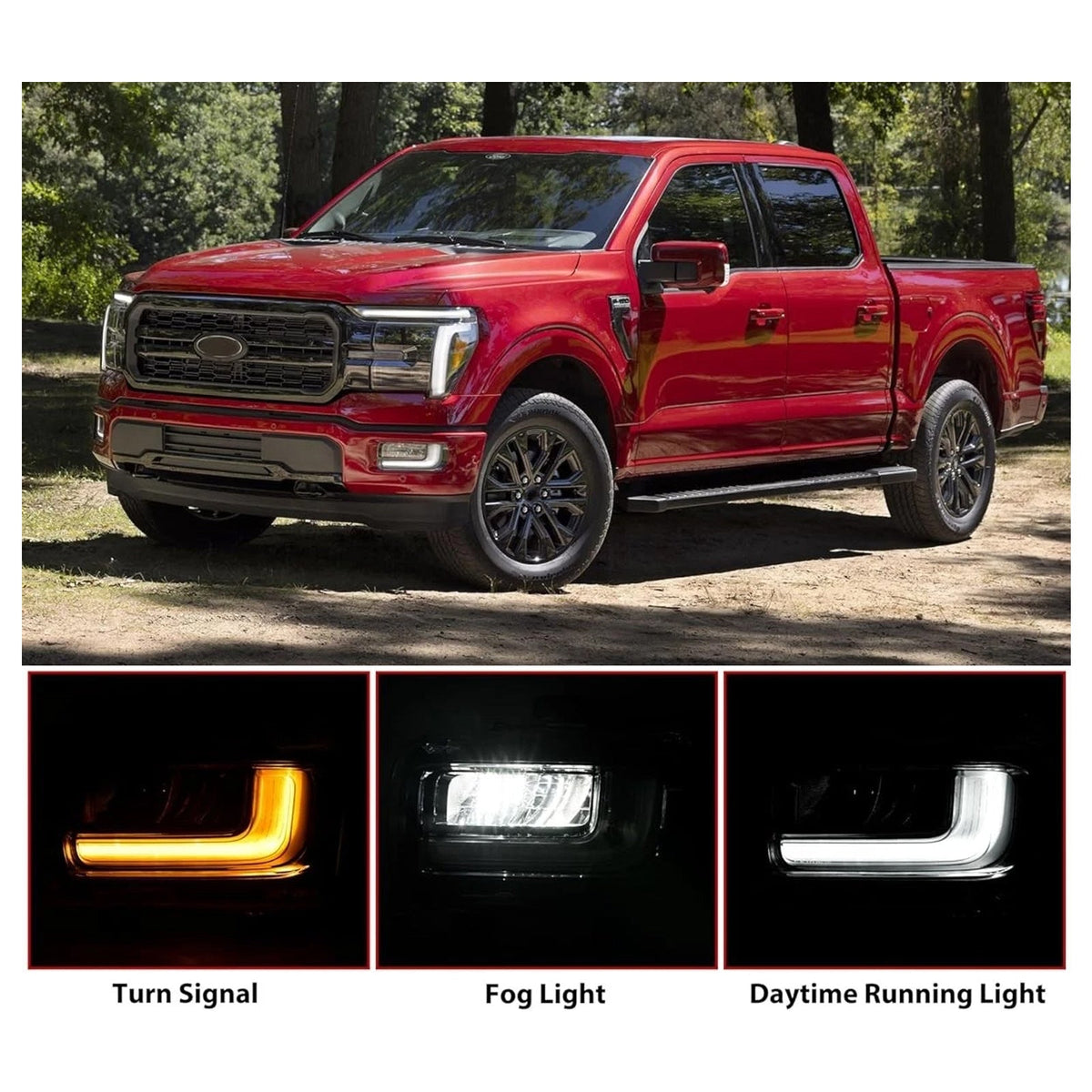 Ford F150 2024-2025 RL3415A254AC RL3Z15201A Driver Side Left LED Front Fog Light Lamp