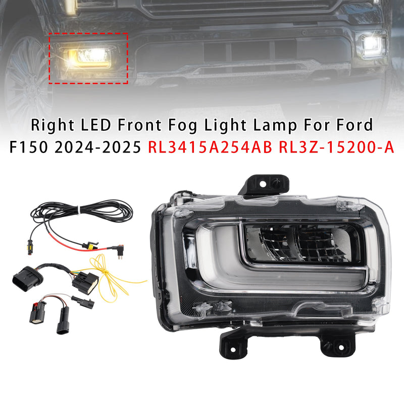 Ford F150 2024-2025 RL3415A254AB RL3Z-15200-A Passenger Side Right LED Front Fog Light Lamp