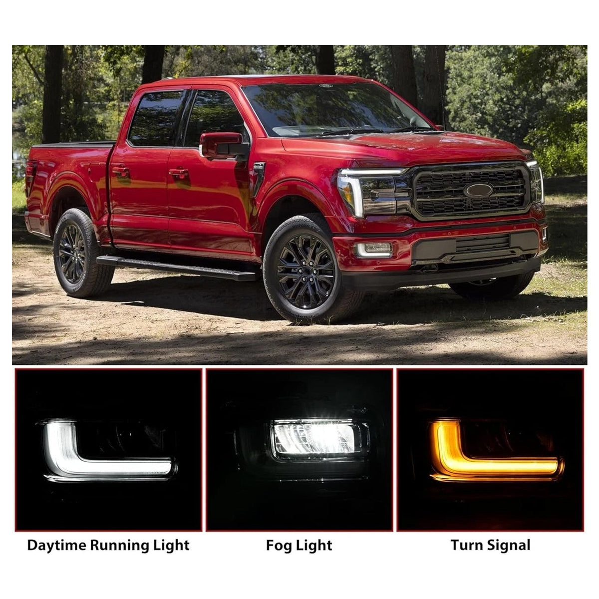 Ford F150 2024-2025 RL3415A254AB RL3Z-15200-A Passenger Side Right LED Front Fog Light Lamp