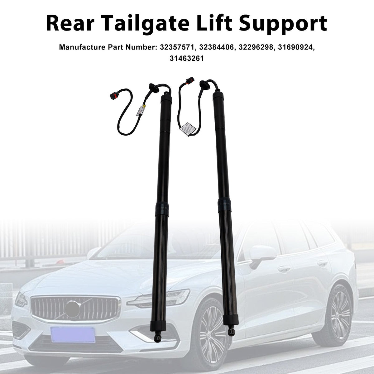 2PCS Electric Tailgate Lift Gas Strut 32357571 Fit VOLVO V60 II 2018-2024