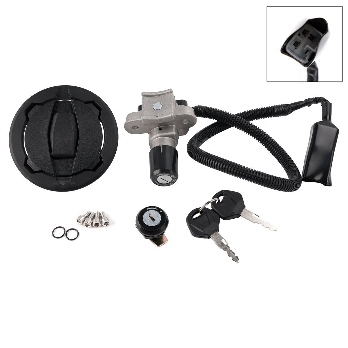 Kawasaki KLX230 KLX230S SM 2020-2025 Ignition Key Switch Fuel Cap Seat Lock Set