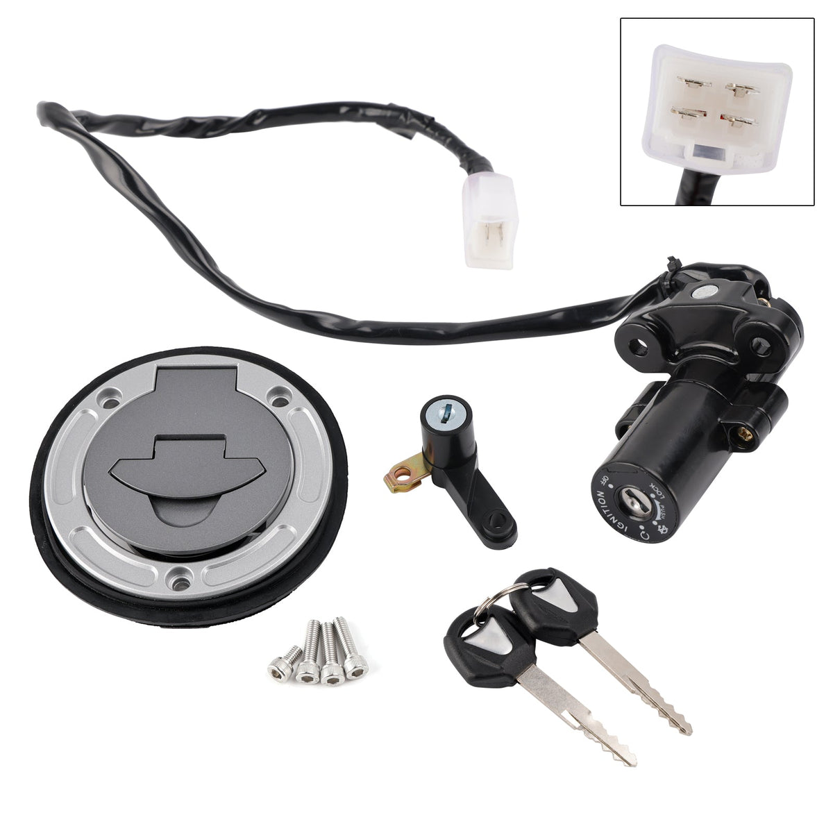 Yamaha YZF R3 R25 ABS 2019-2024 Ignition Key Switch Fuel Cap Seat Lock Set