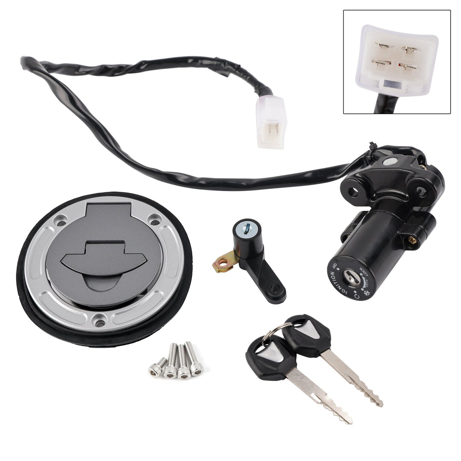 Yamaha YZF R3 R25 ABS 2019-2024 Ignition Key Switch Fuel Cap Seat Lock Set