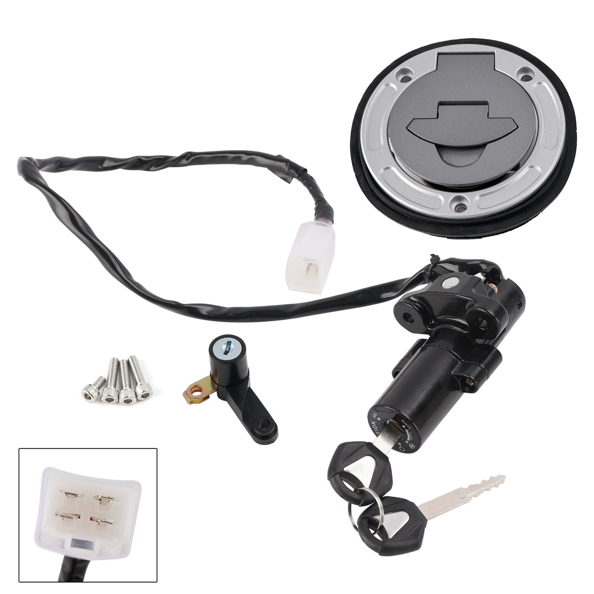 Yamaha YZF R3 R25 ABS 2019-2024 Ignition Key Switch Fuel Cap Seat Lock Set