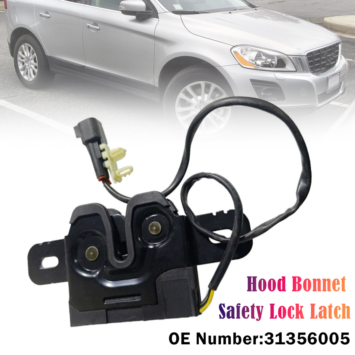 2010-2017 Volvo XC60 Hood Bonnet Safety Lock Latch 31356005