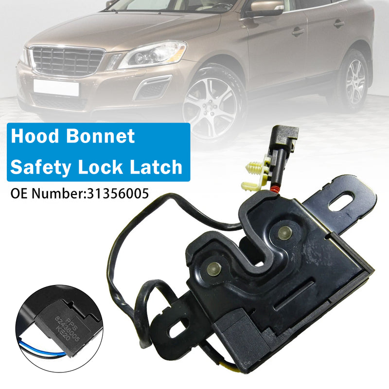 Hood Bonnet Safety Lock Latch 31356005 For Volvo XC60 2010-2017