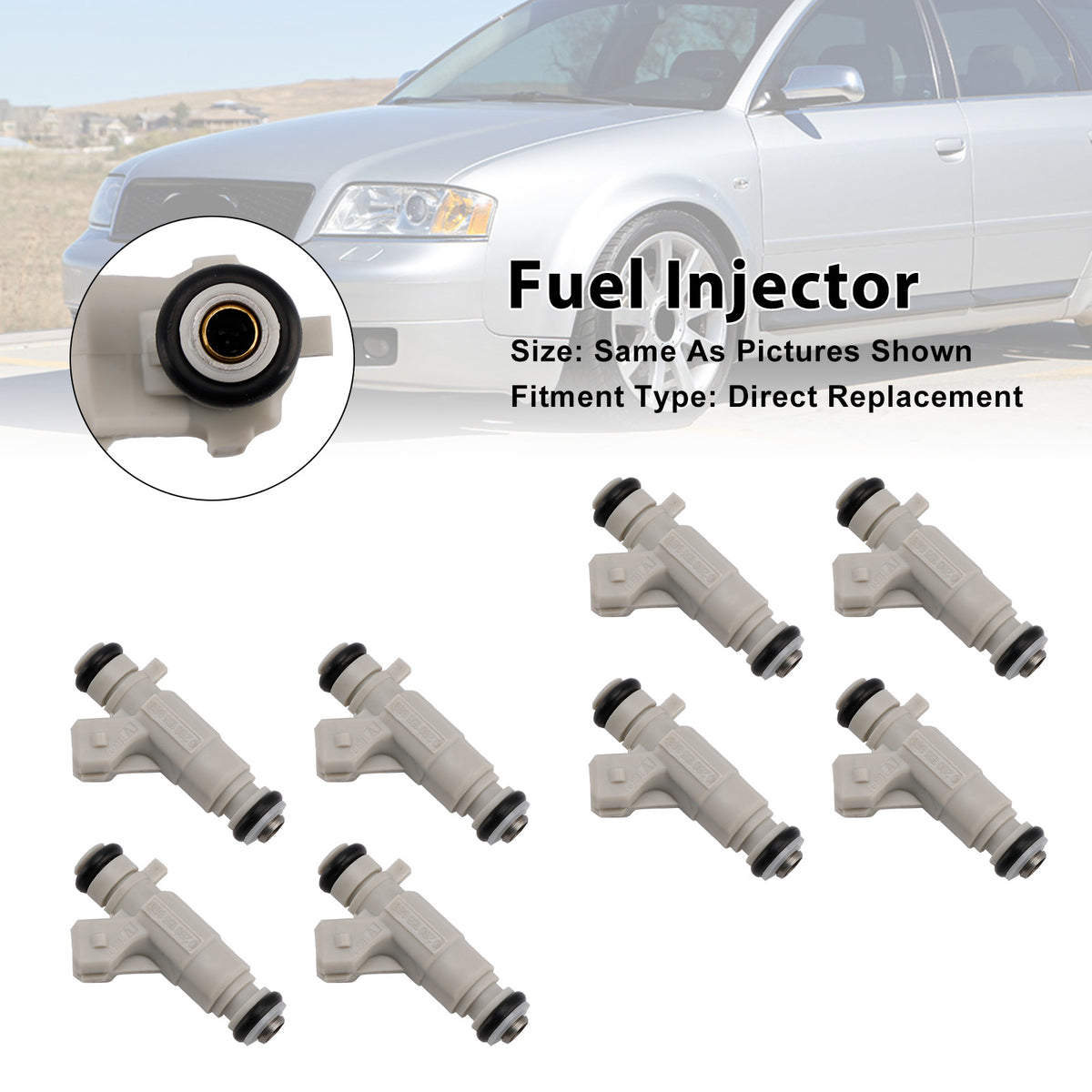 Audi S6 S8 4.2L V8 2001-2003 0280155988 077133551Q 8PCS Fuel Injector
