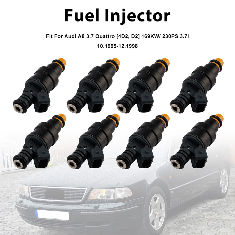 Audi A8 V8 S6 S4 Quattro 3.6L 3.7L 4.2L 0280150463 8PCS Fuel Injector