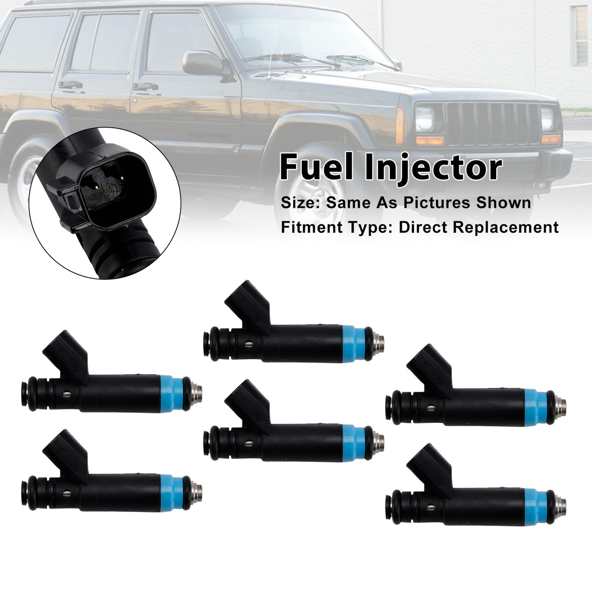 Jeep 4.0L I6 1999-2004 Dodge RAM 04854181 0280155784 6PCS Fuel Injector