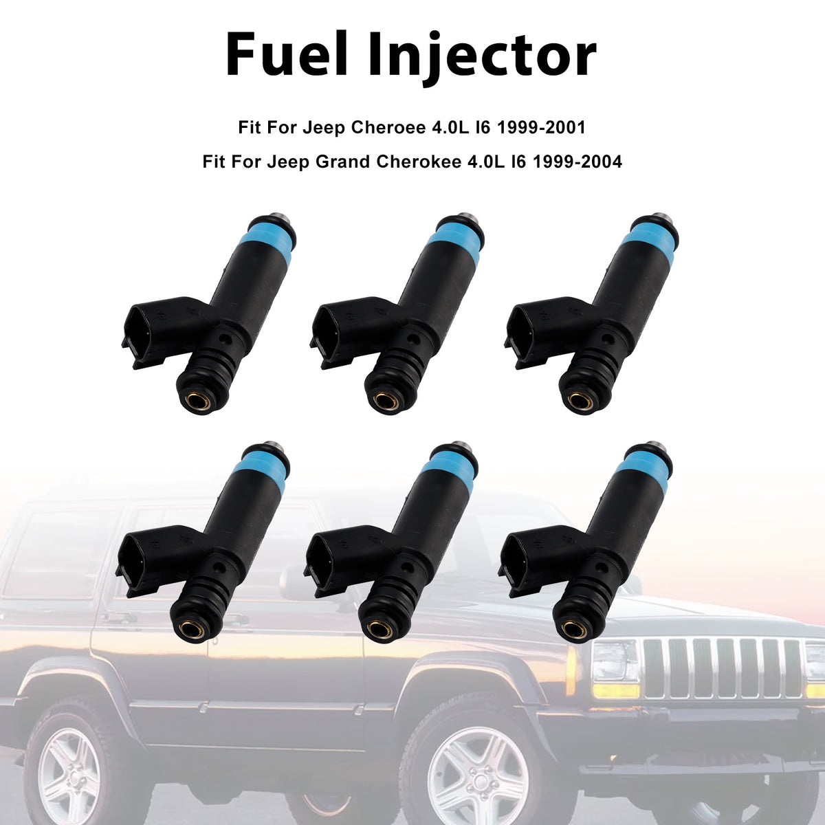 Jeep 4.0L I6 1999-2004 Dodge RAM 04854181 0280155784 6PCS Fuel Injector