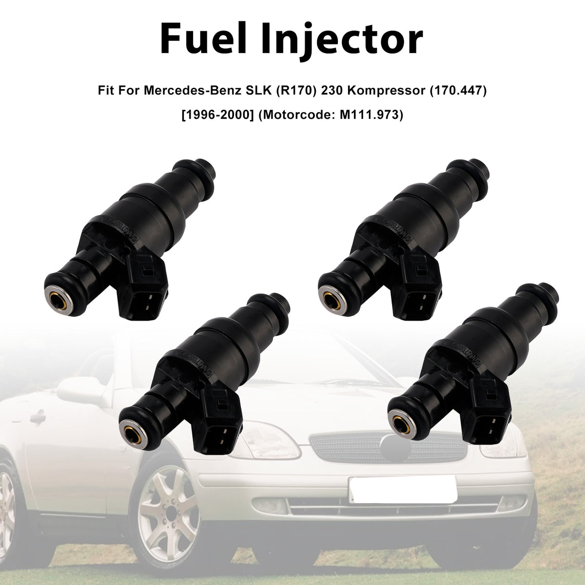 Mercedes-Benz SLK (R170) 230 Kompressor 1996-2000 0000788123 4PCS Fuel Injector