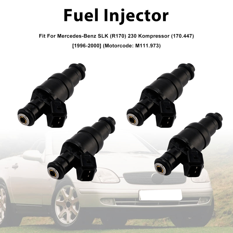 Mercedes-Benz SLK (R170) 230 Kompressor 1996-2000 0000788123 4PCS Fuel Injector