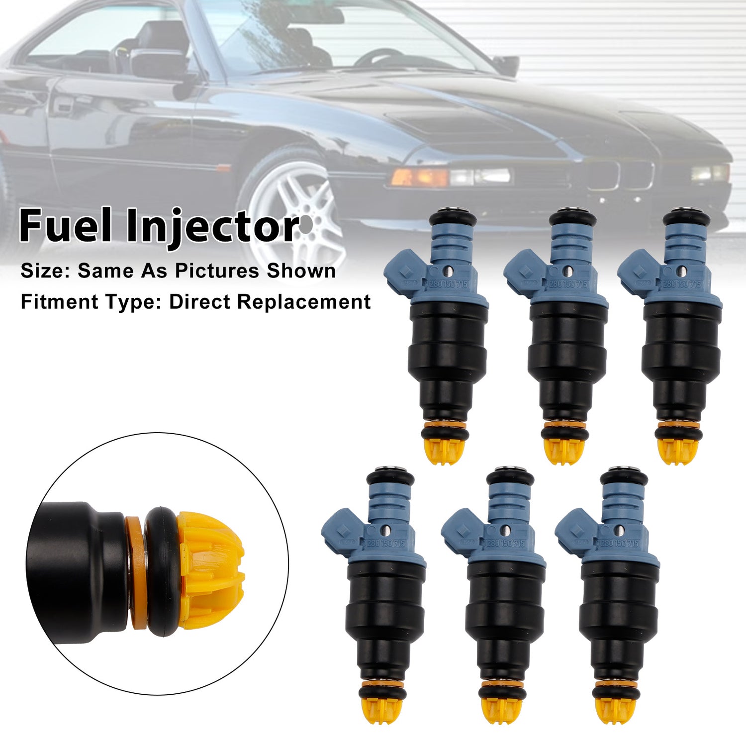 BMW 3 Series E30 E36 2.5L 1.8L 1987-1997 Ford 0280150715 6PCS Fuel Injector