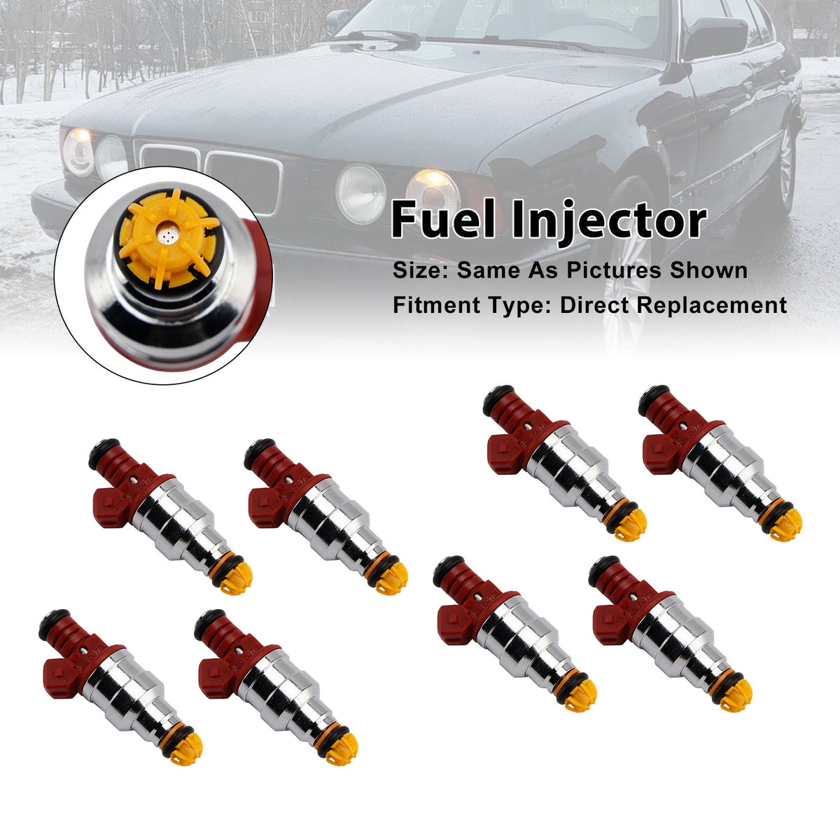 8PCS 0280150778 Fuel Injector For BMW 540i 740i 3.0L 4.0L 4.4L V8 1993-1998 1466396 13641466396