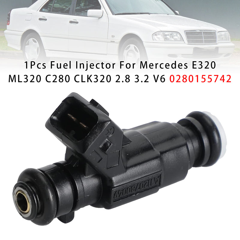 Mercedes E320 ML320 C280 CLK320 2.8 3.2 V6 0280155742 1PCS Fuel Injector