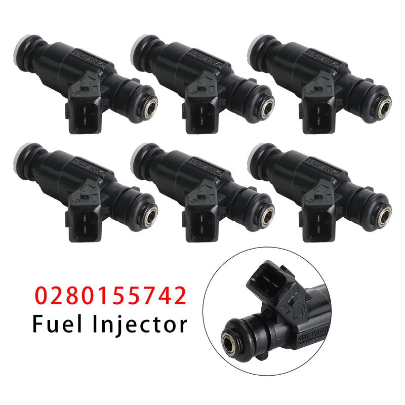 Mercedes E320 ML320 C280 CLK320 2.8 3.2 V6 0280155742 6PCS Fuel Injector