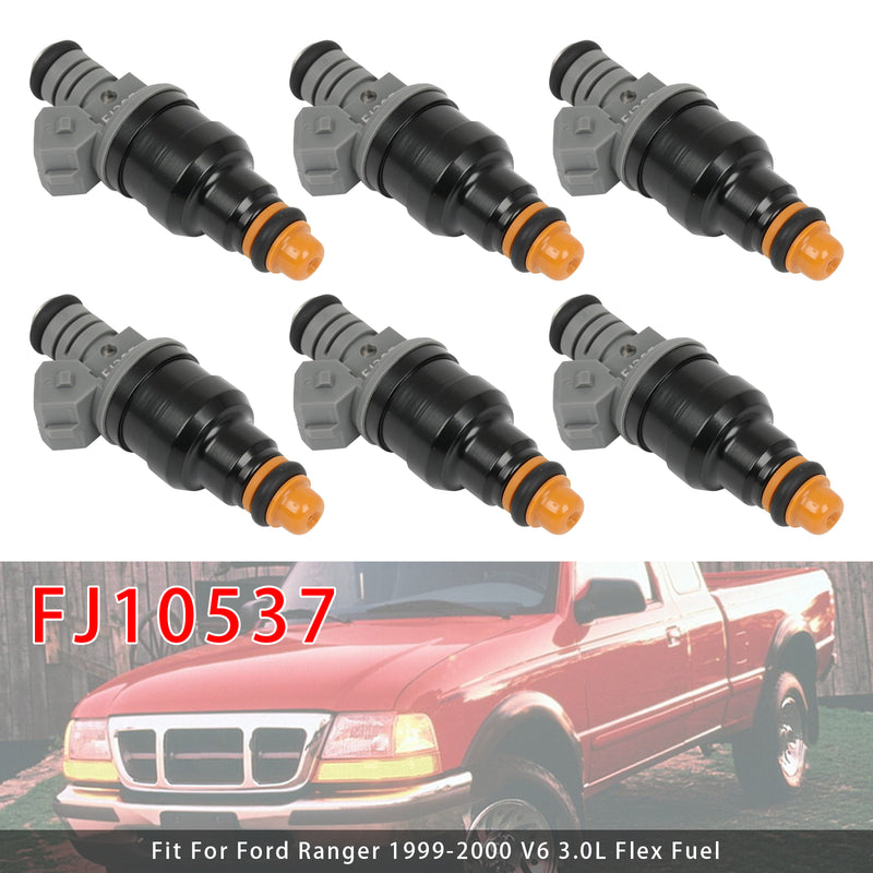 Ford Ranger Mazda B3000 1999-2000 Gas V6 3.0L FJ10537 6PCS Fuel Injector