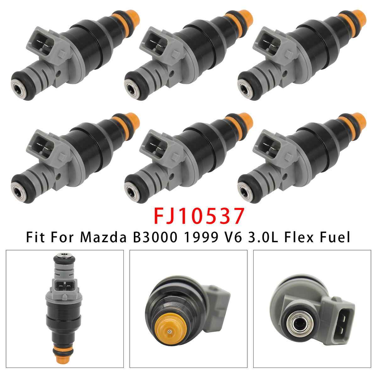 Ford Ranger Mazda B3000 1999-2000 Gas V6 3.0L FJ10537 6PCS Fuel Injector