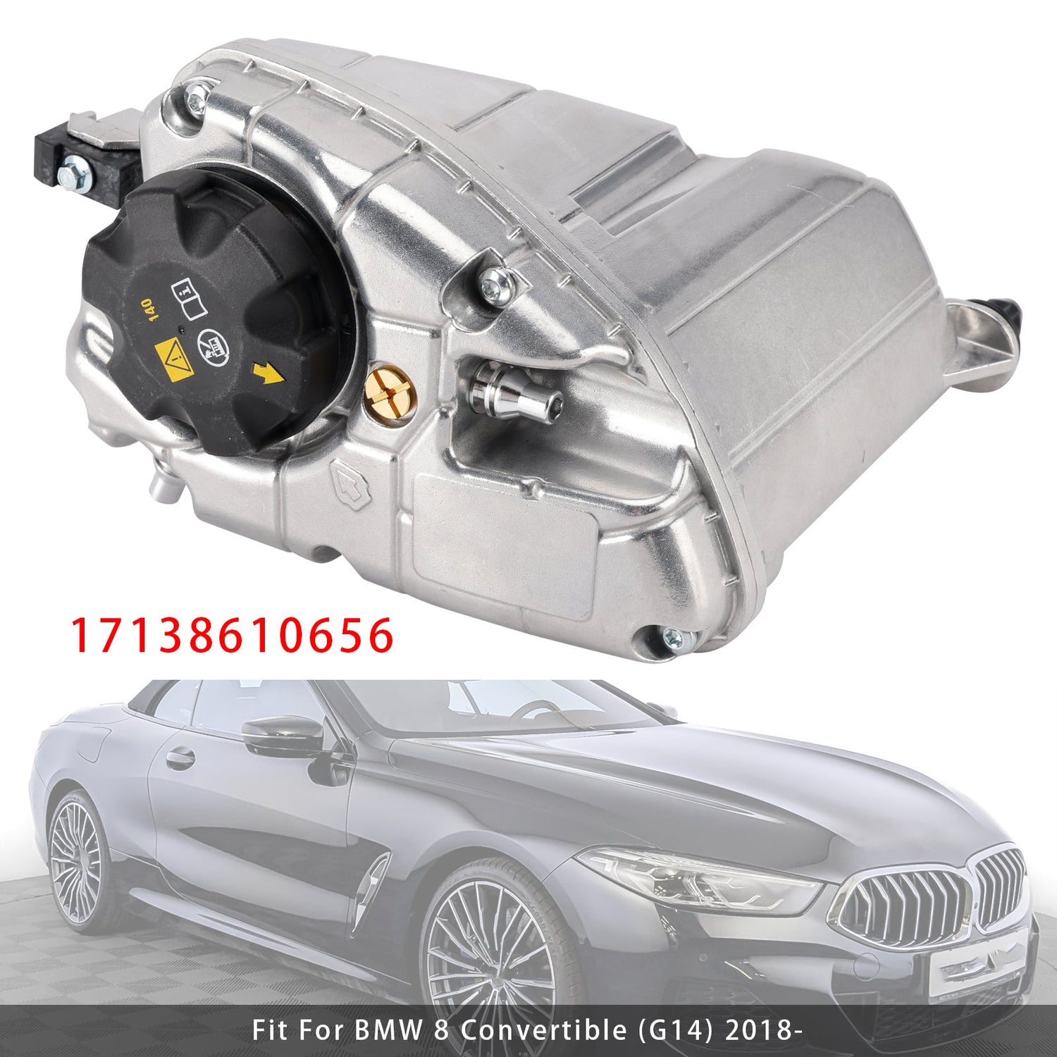 17138610656 Aluminum Coolant Reservoir Expansion Tank For BMW 530e 530i 740i G15