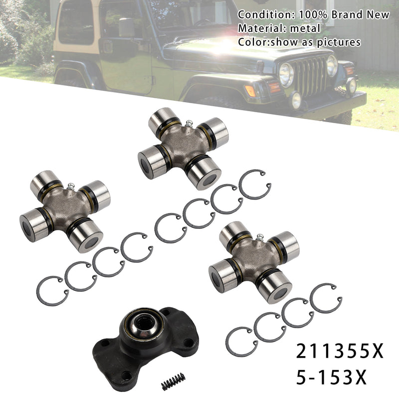 Double Cardan Joint 211355X + 5-153X For Jeep Wrangler Cherokee XJ TJ