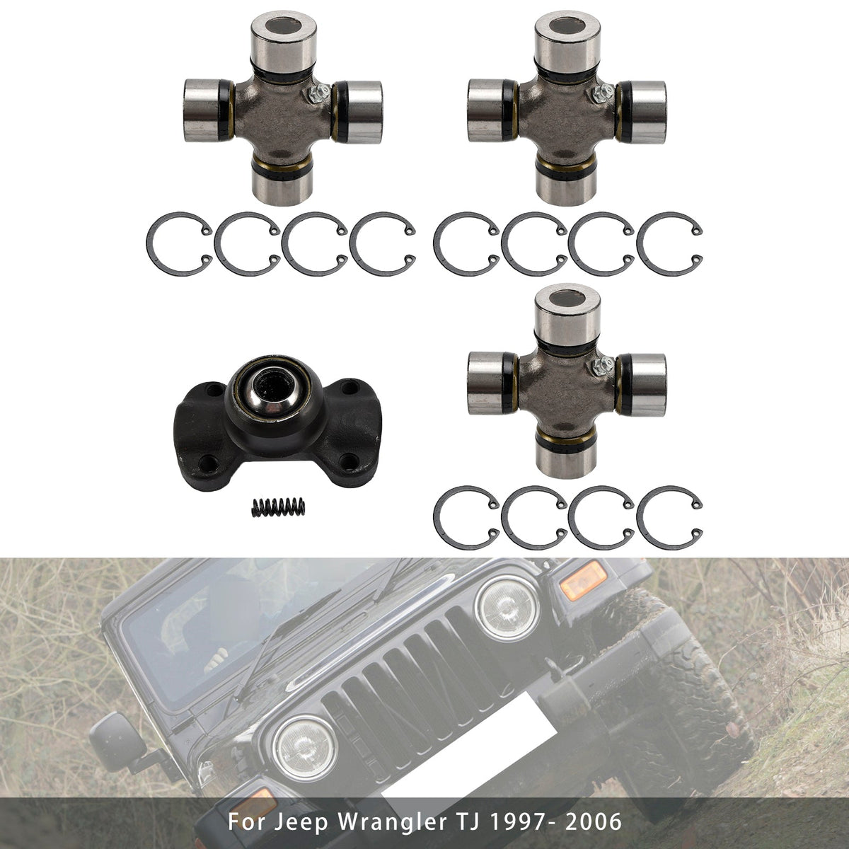Double Cardan Joint 211355X + 5-153X For Jeep Wrangler Cherokee XJ TJ