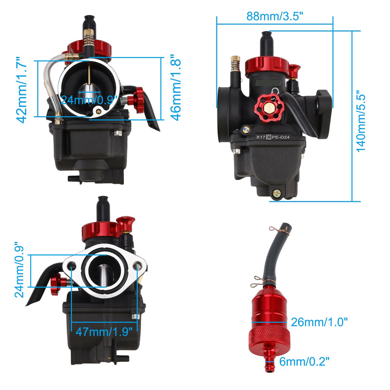 Carburetor Carb 24mm for 140cc-150cc Motorcycle