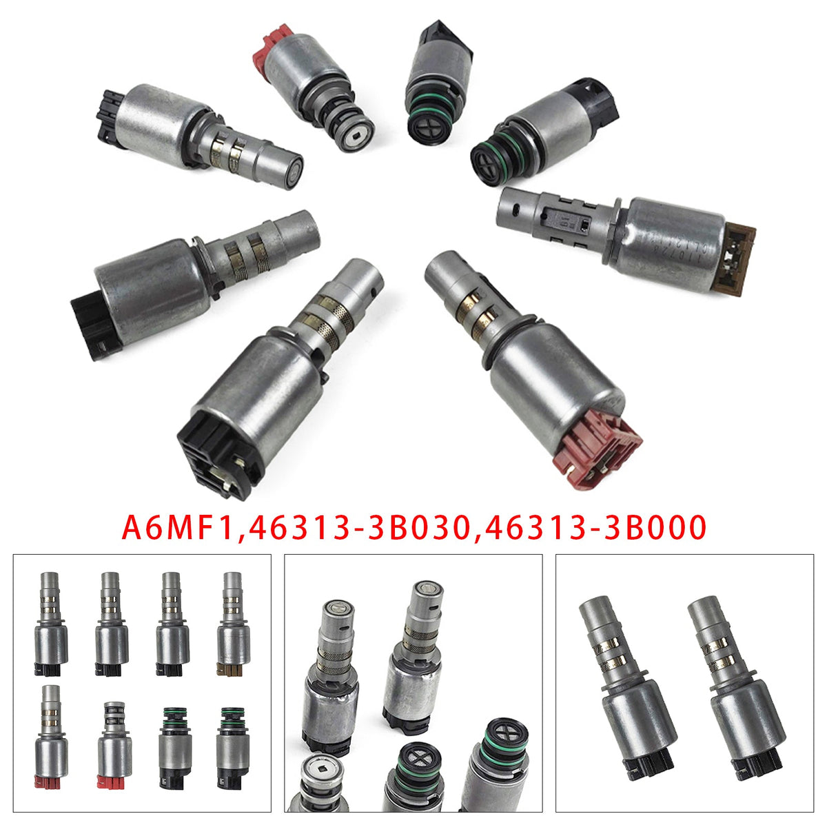 8PCS Transmission Solenoid A6MF1 46313-3B030 46313-3B000 For Hyundai Kia