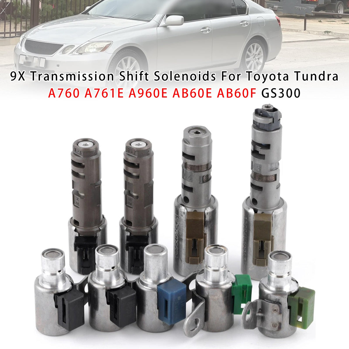 9X Transmission Shift Solenoids For Toyota Tundra A760 A761E A960E AB60E AB60F