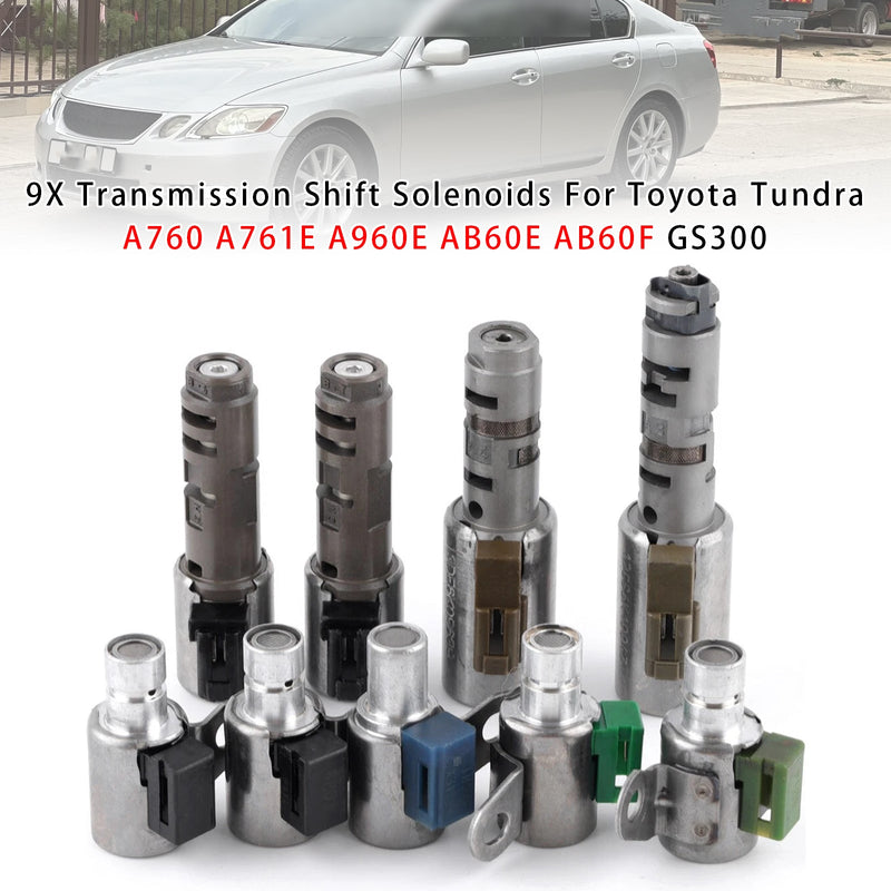 9X Transmission Shift Solenoids For Toyota Tundra A760 A761E A960E AB60E AB60F