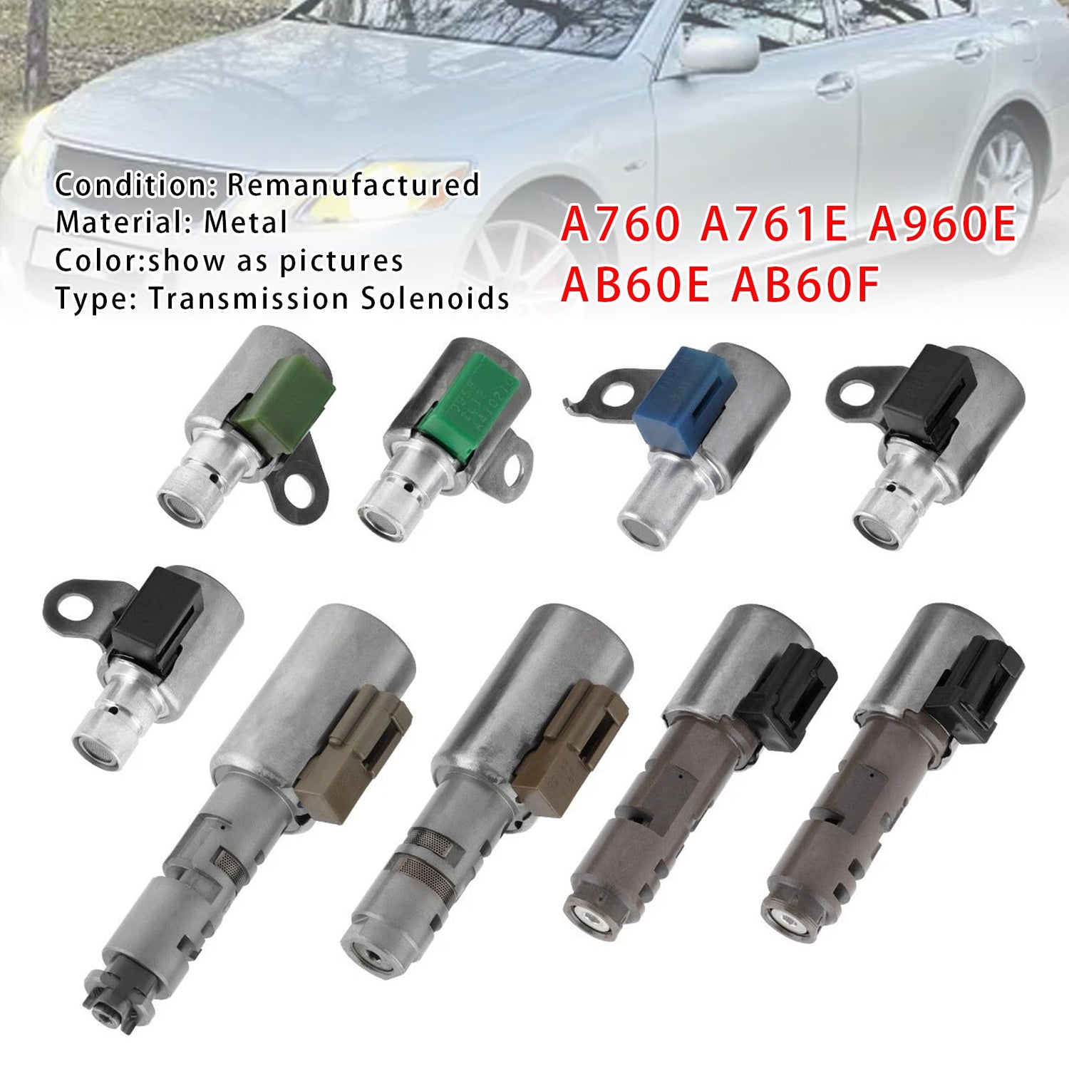 9X Transmission Shift Solenoids For Toyota Tundra A760 A761E A960E AB60E AB60F