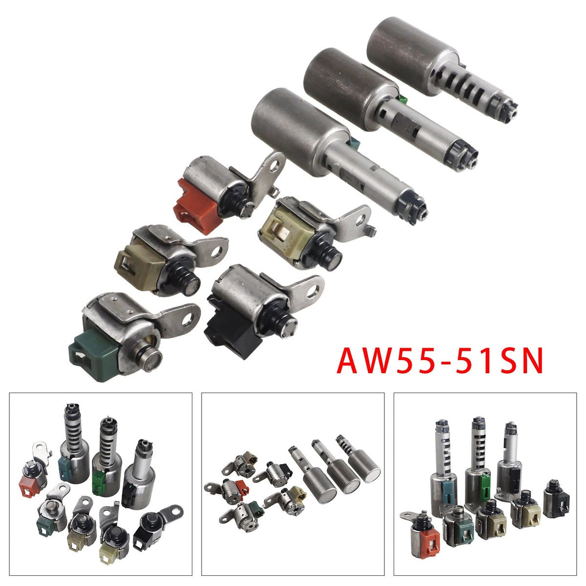 Nissan Altima Maxima Quest 8PCS Transmission Shift Solenoids Valve AW55-51SN