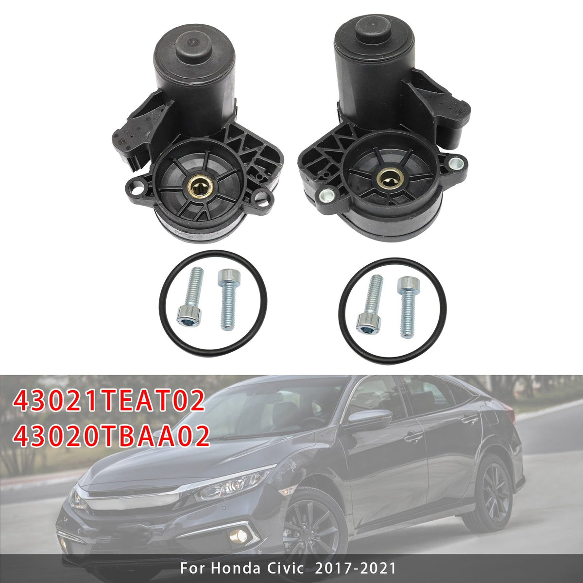 2017-2021 Honda Civic 2PCS 43021TEAT02 Rear Left+Right Parking Brake Actuator