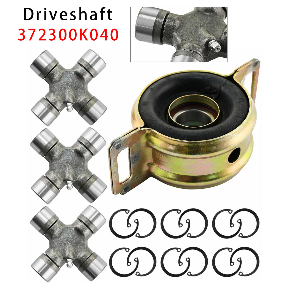 Driveshaft Support Bearing & U-Joints 372300K040 For Toyota Tacoma 2005-2015