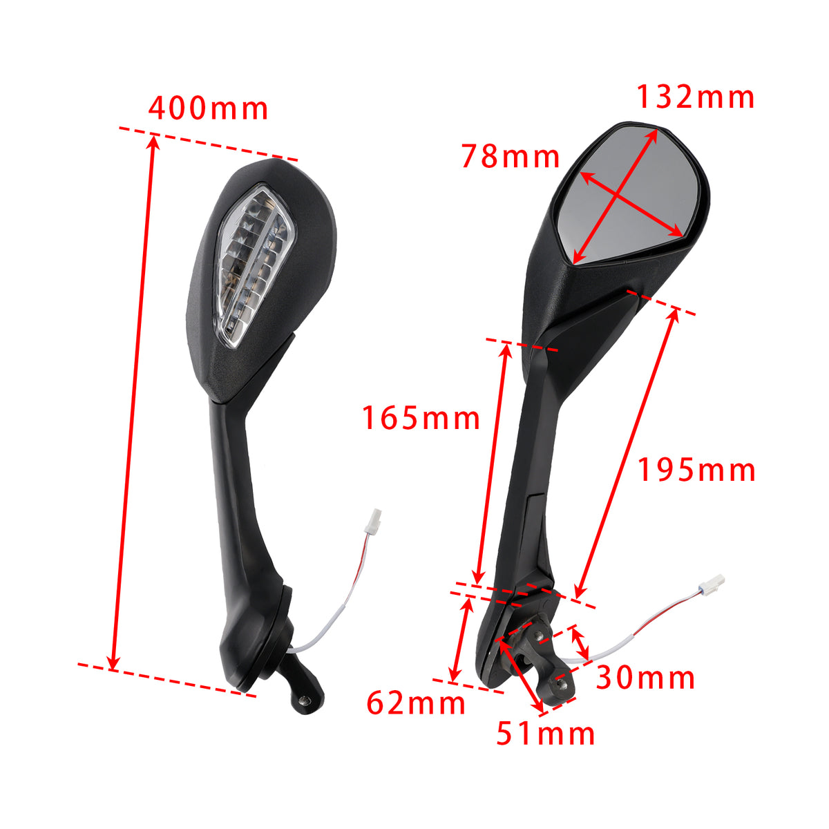 Ducati Supersport 939/S 2017-2020 Rear View Mirror with Turn Signals