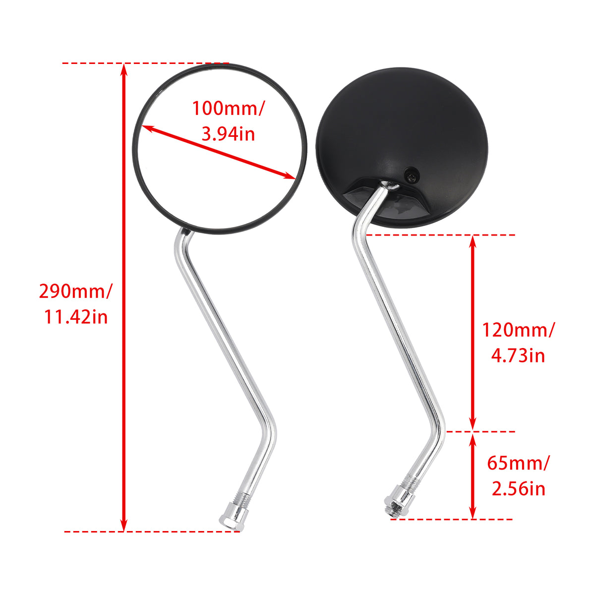 Honda CRM125R XL125 250 NX250 XL600V XRV 650 750 Rearview Mirrors Set M10