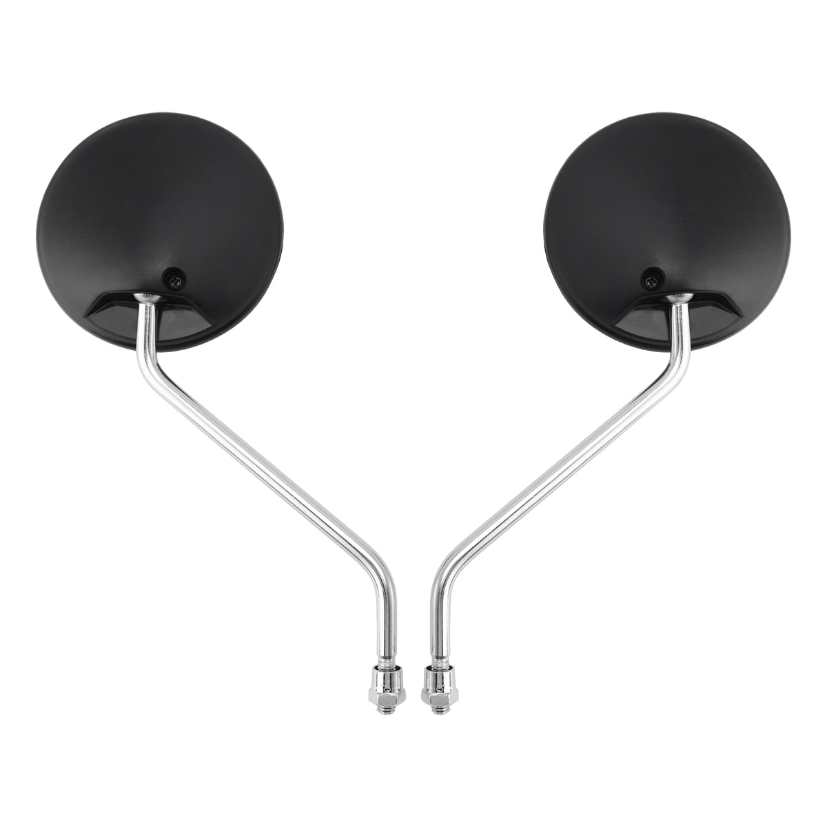 Scooter Moped 8mm Clockwise with Chrome Stem PAIR Universal Round Mirrors