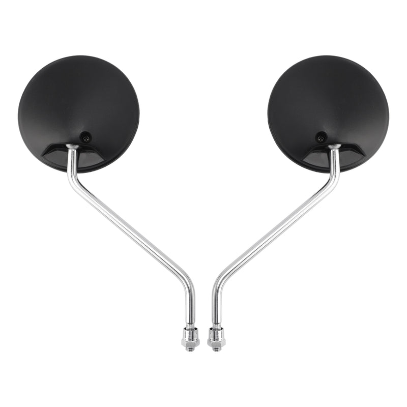 Scooter Moped 8mm Clockwise with Chrome Stem PAIR Universal Round Mirrors