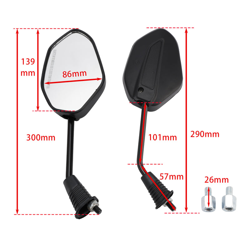 Honda Dio 110 SCV110 2017-2022 Black Rearview Mirrors Left & Right