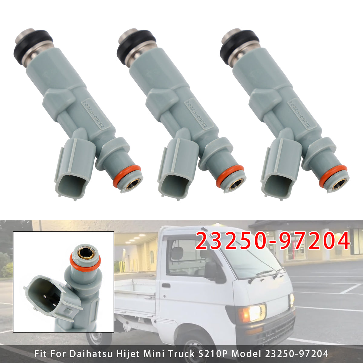 Daihatsu Hijet Mini Truck S210P Model 23250-97204 3Pcs Fuel Injector