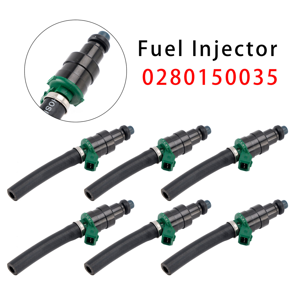 Mercedes Benz W114 W116 R107 C107 M110 M114 0280150035 6PCS Fuel Injector